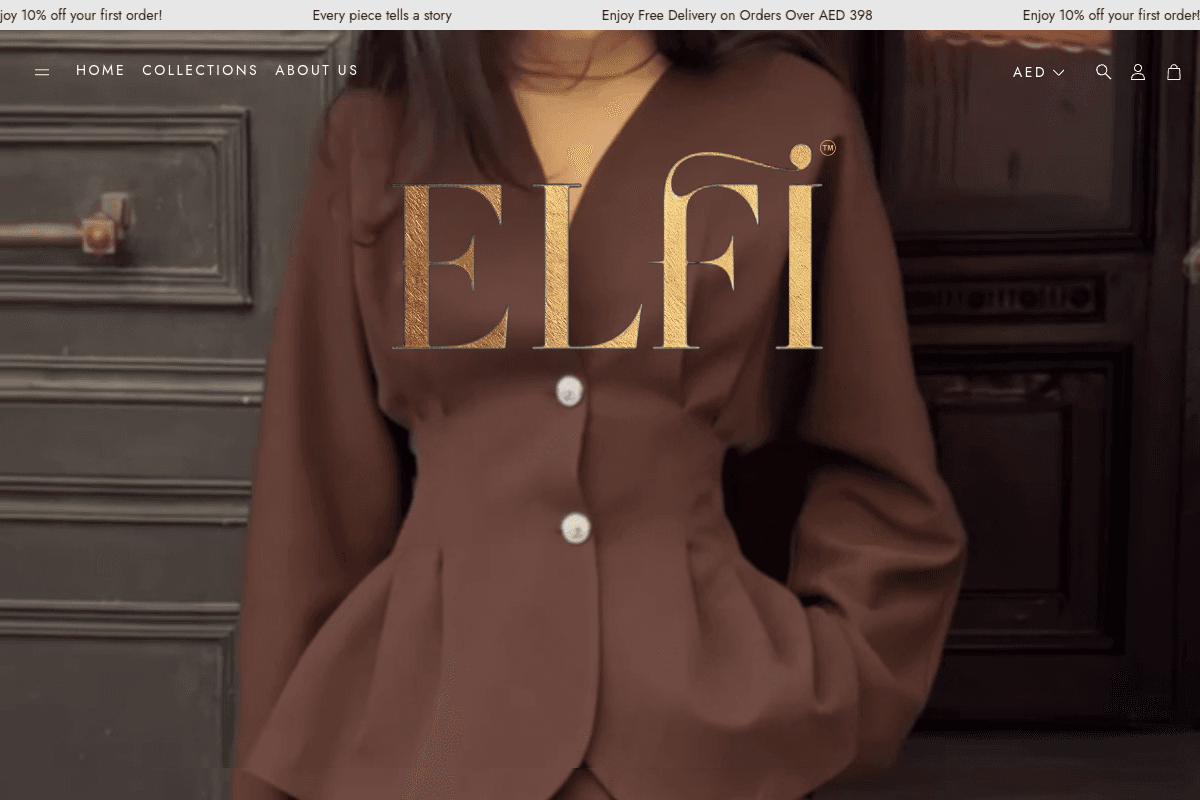 Elfi UAE Website Design